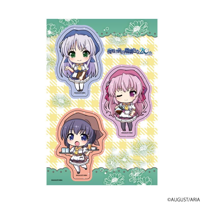 PETANTシール「夜明け前より瑠璃色な」01/デザインA カフェver.(ミニキャライラスト)