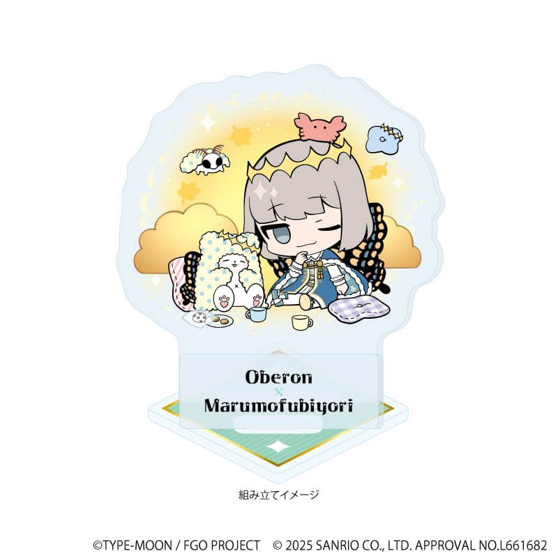 アクリルスタンドプレート「Fate/Grand Order×サンリオキャラクターズ」27/オベロン×まるもふびより(コラボイラスト)