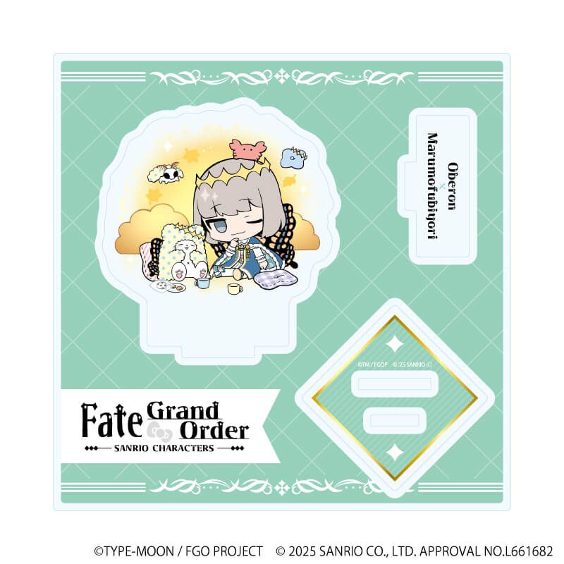 アクリルスタンドプレート「Fate/Grand Order×サンリオキャラクターズ」27/オベロン×まるもふびより(コラボイラスト)