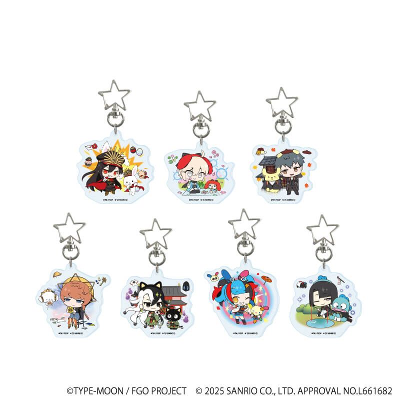 星型ナスカンアクリルキーホルダー「Fate/Grand Order×サンリオキャラクターズ」04/コンプリートセット(全7種)(コラボイラスト)