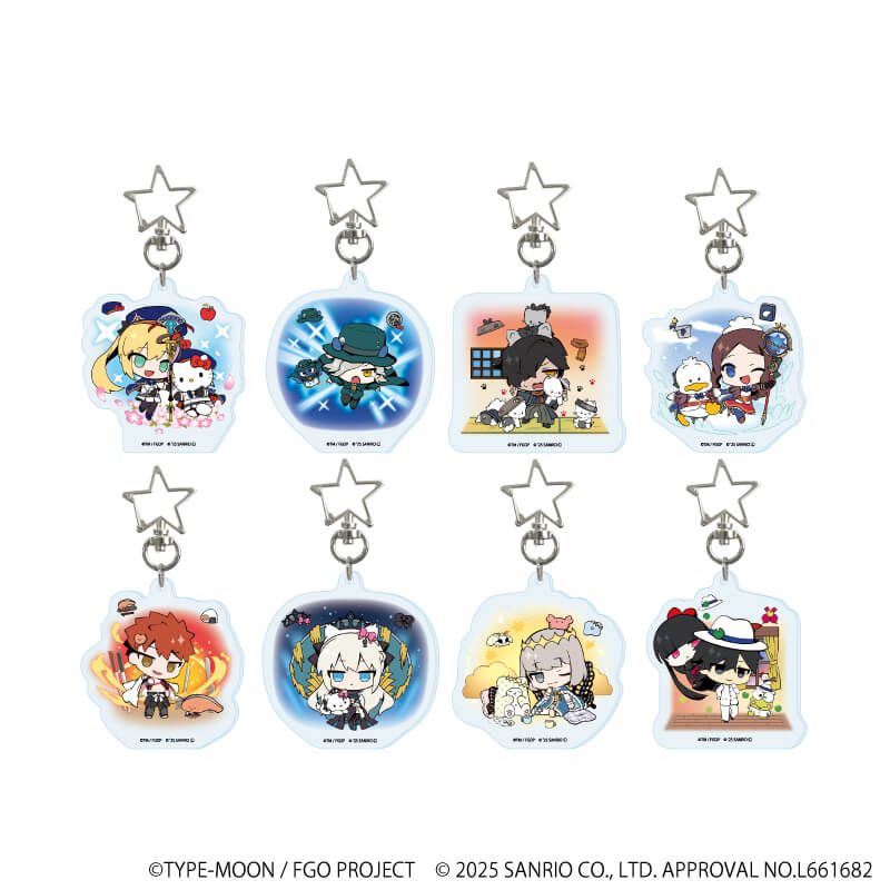 星型ナスカンアクリルキーホルダー「Fate/Grand Order×サンリオキャラクターズ」03/ブラインド(8種)(コラボイラスト)