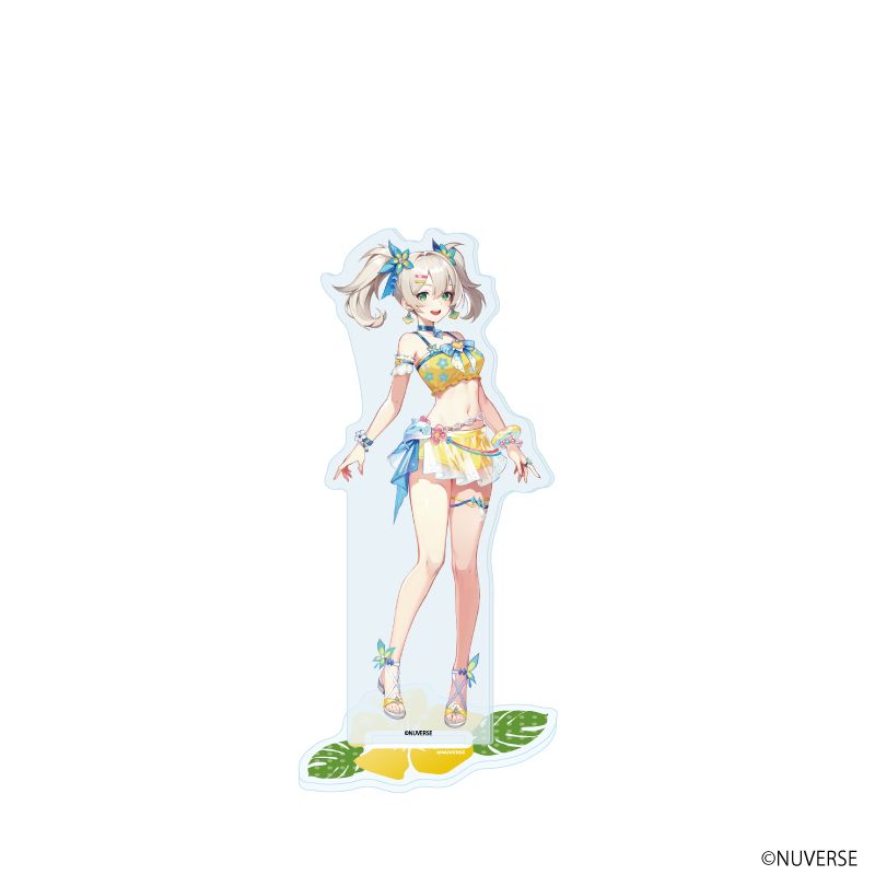 アクリルスタンド「クリスタル・オブ・アトラン」04/衣装・真夏の暇-パペッティア、ブレードメイデン、サイスガード(公式イラスト)