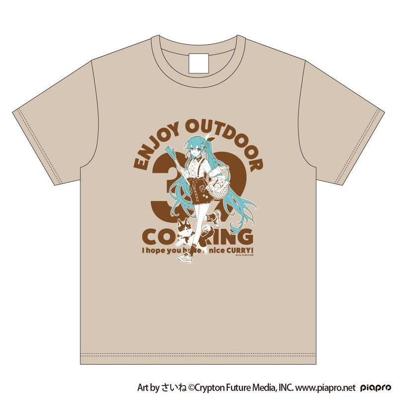 初音ミク OUTDOOR COOKING Tシャツ M