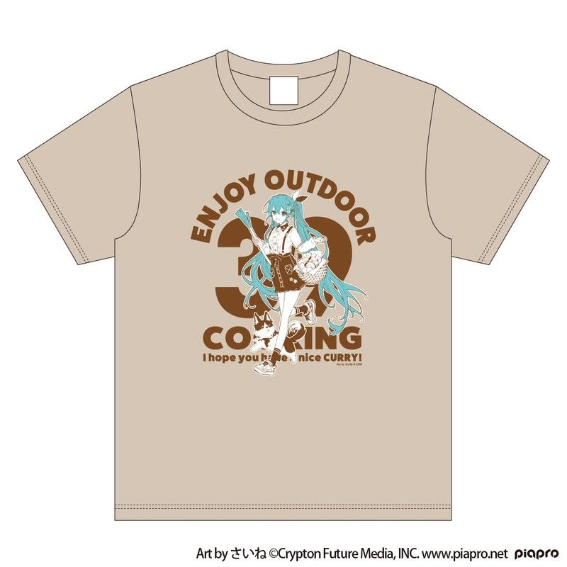 初音ミク OUTDOOR COOKING Tシャツ XL