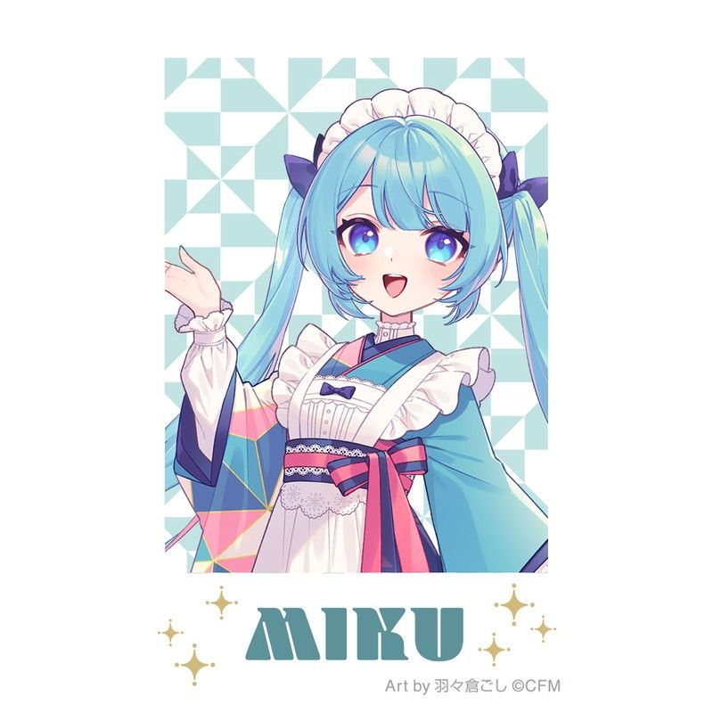 初音ミクシリーズ チェキプリント 初音ミク 和風喫茶 Art by