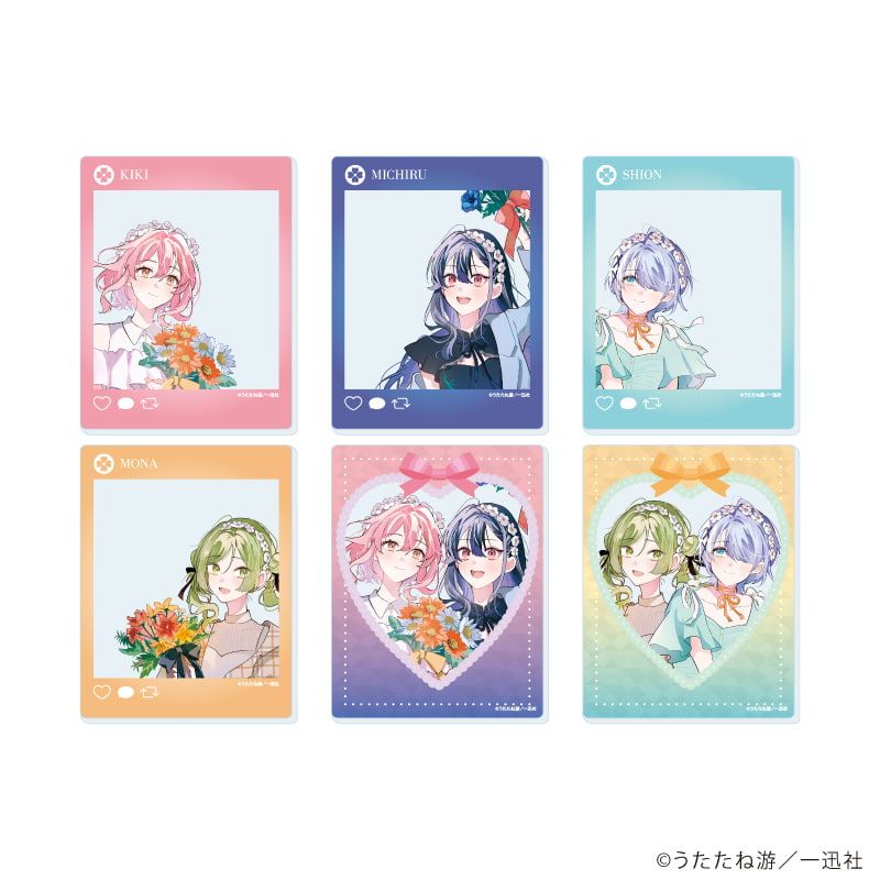 アクリルカード「踊り場にスカートが鳴る」01/ブラインド(6種)(描き下ろしイラスト)