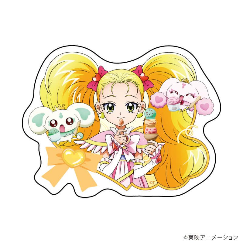 ダイカットスマホステッカー「ふたりはプリキュアMax Heart」03/シャイニールミナス＆ポルン＆ルルン(描き下ろしイラスト)