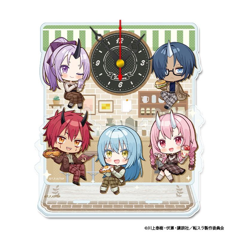 転生したらスライムだった件　ぷちちょこミニアクリル置時計【A】カフェごはんver.
