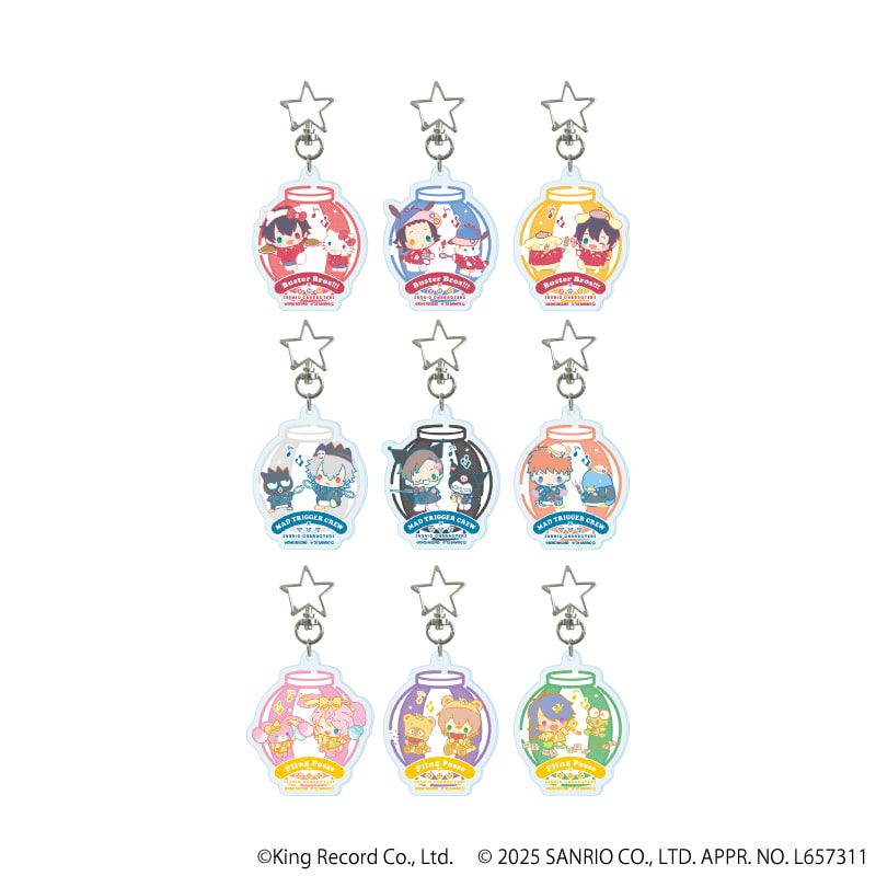 星型ナスカンアクリルキーホルダー「ヒプノシスマイク SANRIO NAKAYOKU EDIT」01/コンプリートBOX(全9種)