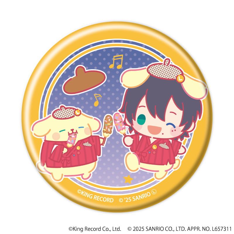 マット加工缶バッジ「ヒプノシスマイク SANRIO NAKAYOKU EDIT」01/コンプリートBOX(全9種)