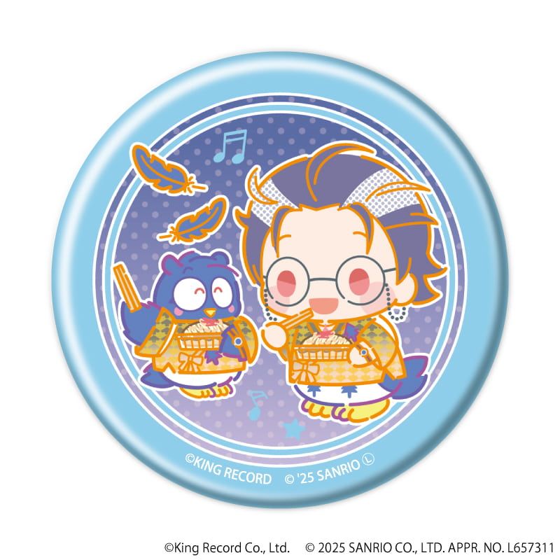 マット加工缶バッジ「ヒプノシスマイク SANRIO NAKAYOKU EDIT」02/ブラインド(9種)