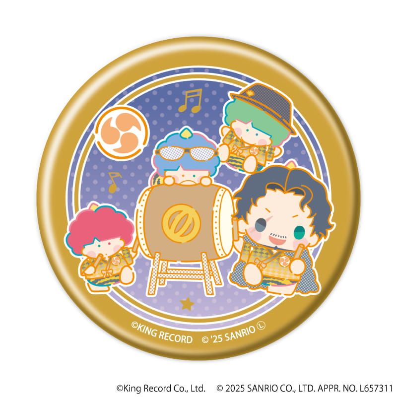 マット加工缶バッジ「ヒプノシスマイク SANRIO NAKAYOKU EDIT」02/ブラインド(9種)