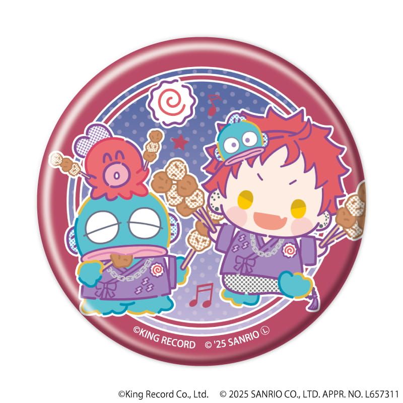 マット加工缶バッジ「ヒプノシスマイク SANRIO NAKAYOKU EDIT」02/ブラインド(9種)