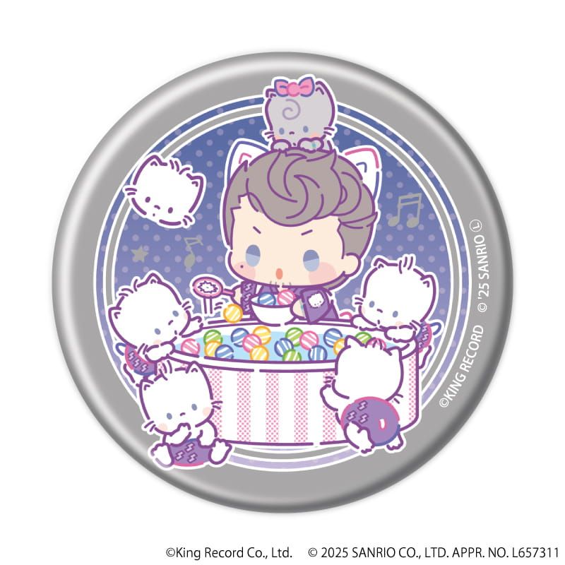 マット加工缶バッジ「ヒプノシスマイク SANRIO NAKAYOKU EDIT」02/ブラインド(9種)