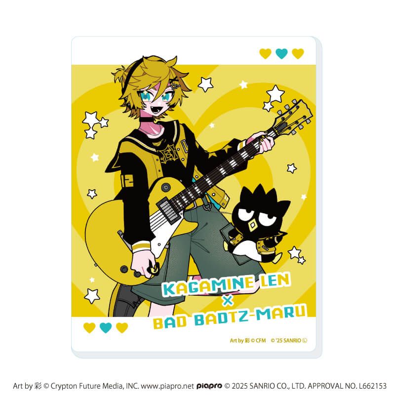 アクリルカード「ピアプロキャラクターズ×サンリオキャラクターズ」01/コンプリートセット(全6種)(コラボイラスト)