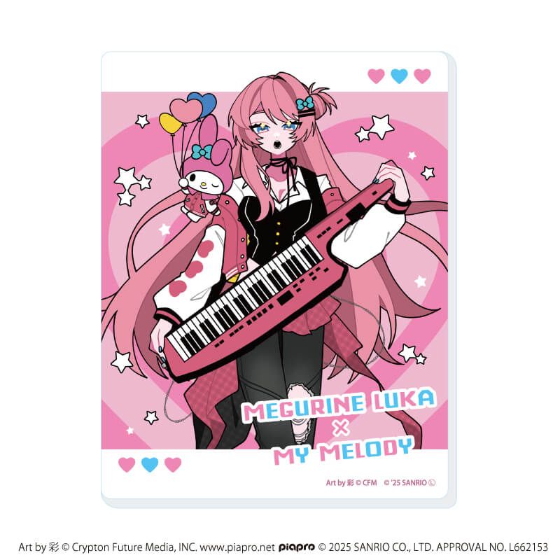 アクリルカード「ピアプロキャラクターズ×サンリオキャラクターズ」01/コンプリートセット(全6種)(コラボイラスト)