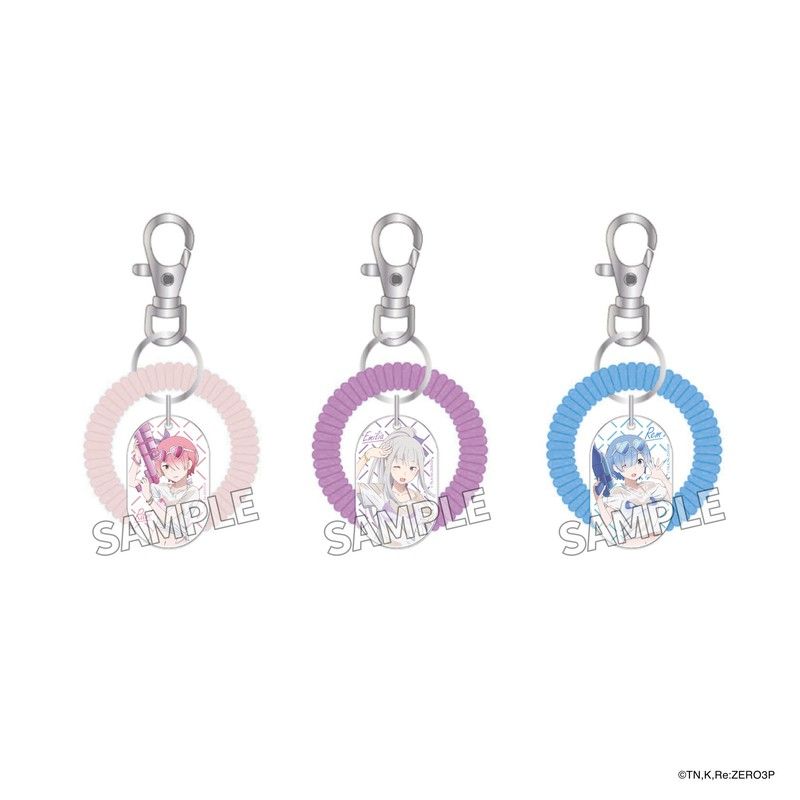 Re:ゼロから始める異世界生活 ロッカーキー風アクリルキーホルダーセット 水遊びVer.