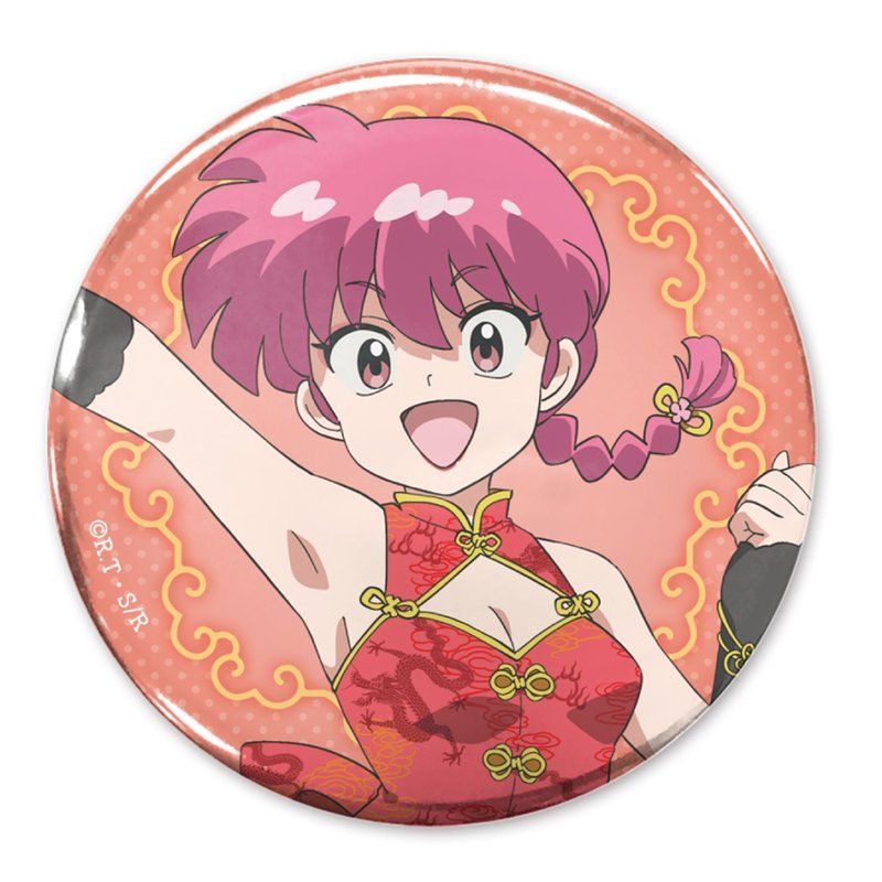 らんま1/2 描き下ろし らんま 65mm缶バッジ チャイナ×アイドルVer.