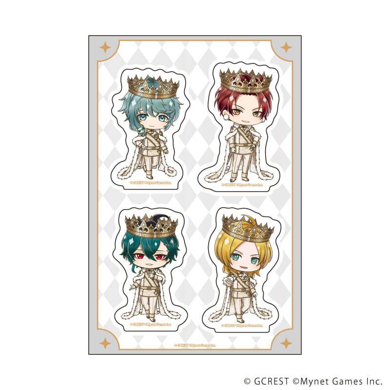 PETANTシール「夢王国と眠れる100人の王子様」06/集合デザインC(ミニキャライラスト)