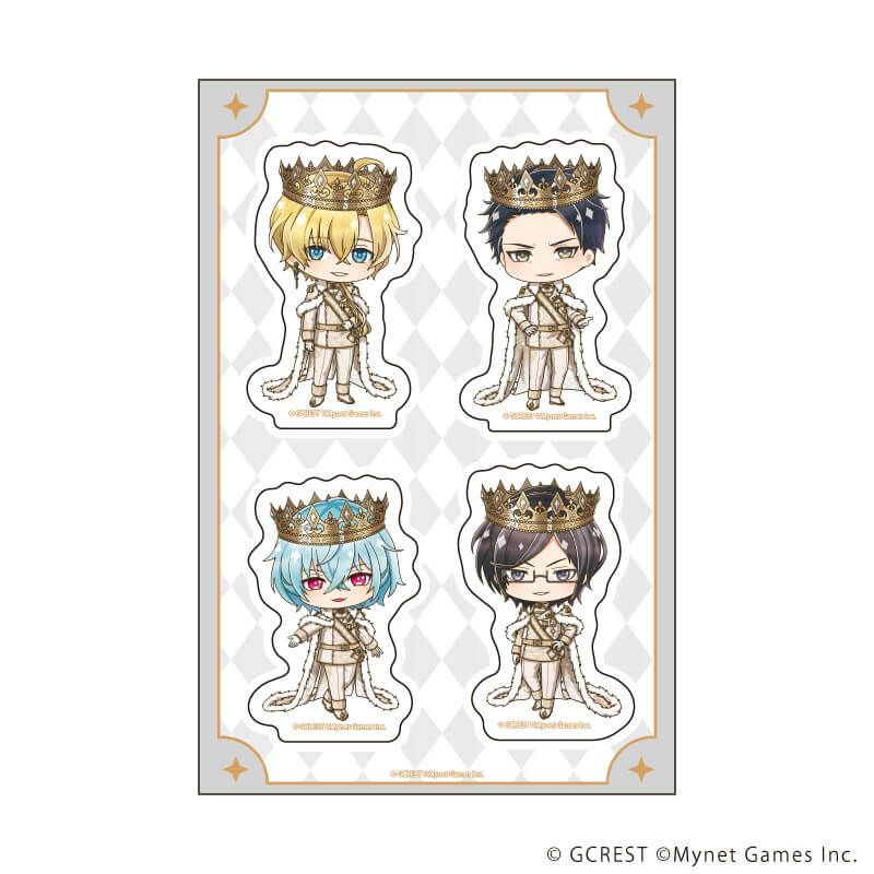 PETANTシール「夢王国と眠れる100人の王子様」05/集合デザインB(ミニキャライラスト)