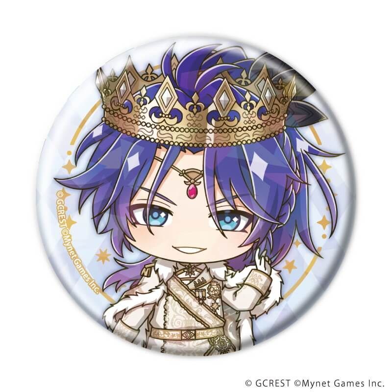 ホログラム缶バッジ(57mm)「夢王国と眠れる100人の王子様」11/ブラインド(8種)(ミニキャライラスト)