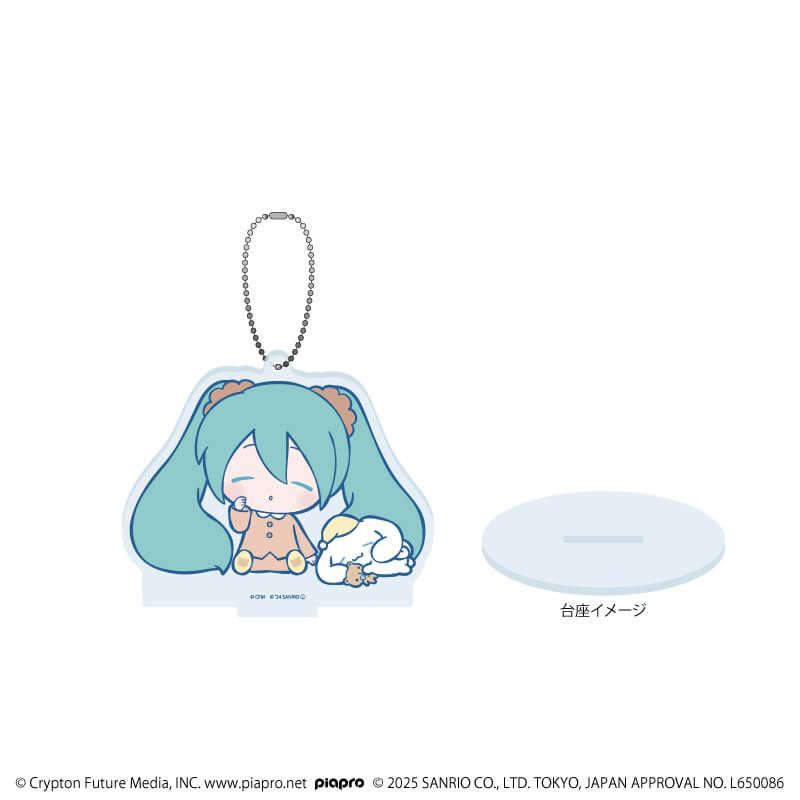 アクリルスタンドキーホルダー「初音ミク×シナモロール」04/(コラボイラスト)