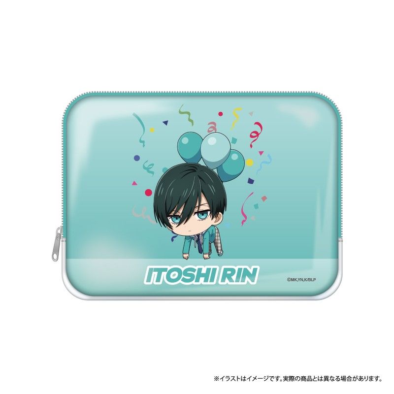 ブルーロック PVCスクエアポーチ 糸師凛(ミニキャラ)(風船)