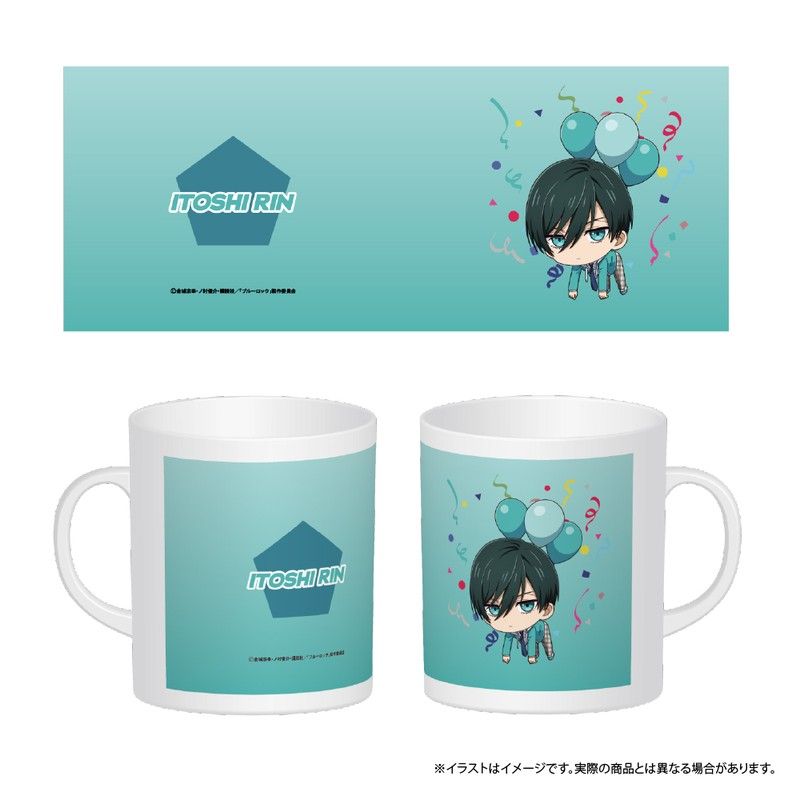 ブルーロック フルカラーマグカップ 糸師凛(ミニキャラ)(風船)
