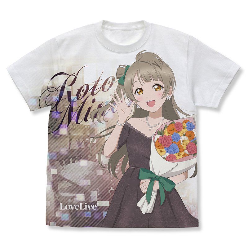 ラブライブ! 描き下ろし 南ことり フルグラフィックTシャツ パーティードレス2025Ver. ホワイト S