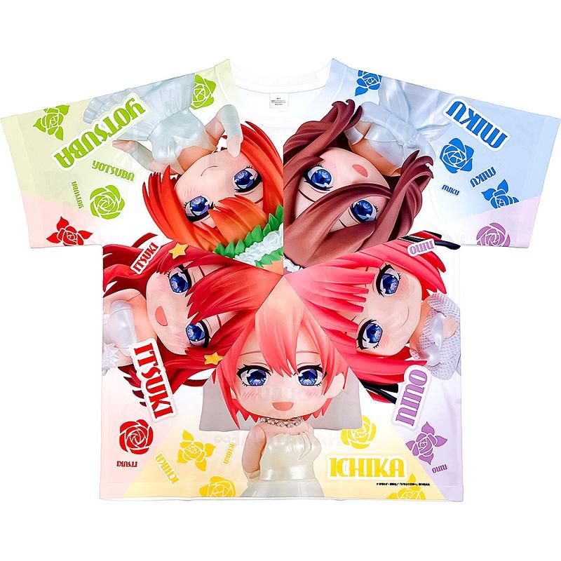 五等分の花嫁∽ ねんどろいどぷらす フルグラフィックTシャツ