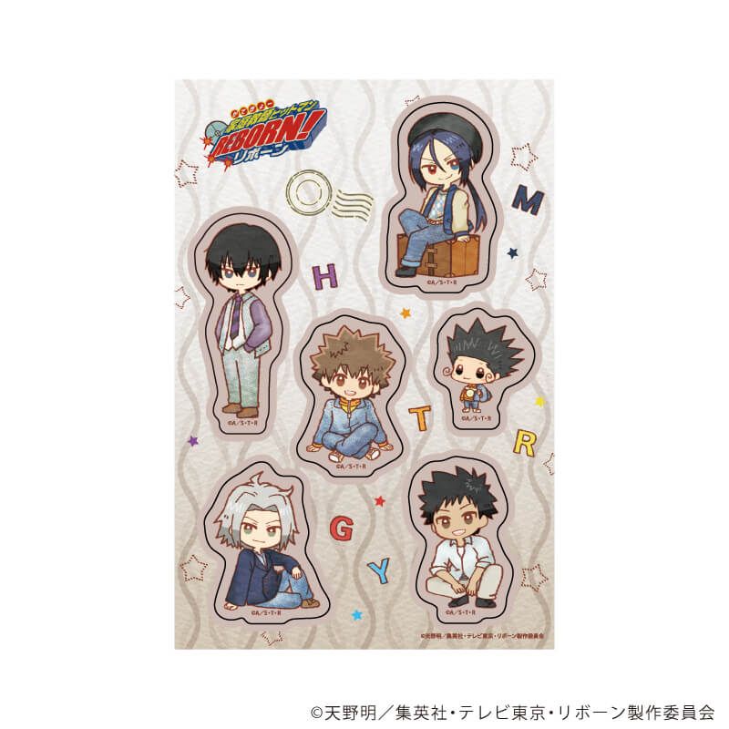 PETANTシール「家庭教師ヒットマンREBORN!」06/集合デザインA(レトロアートイラスト)