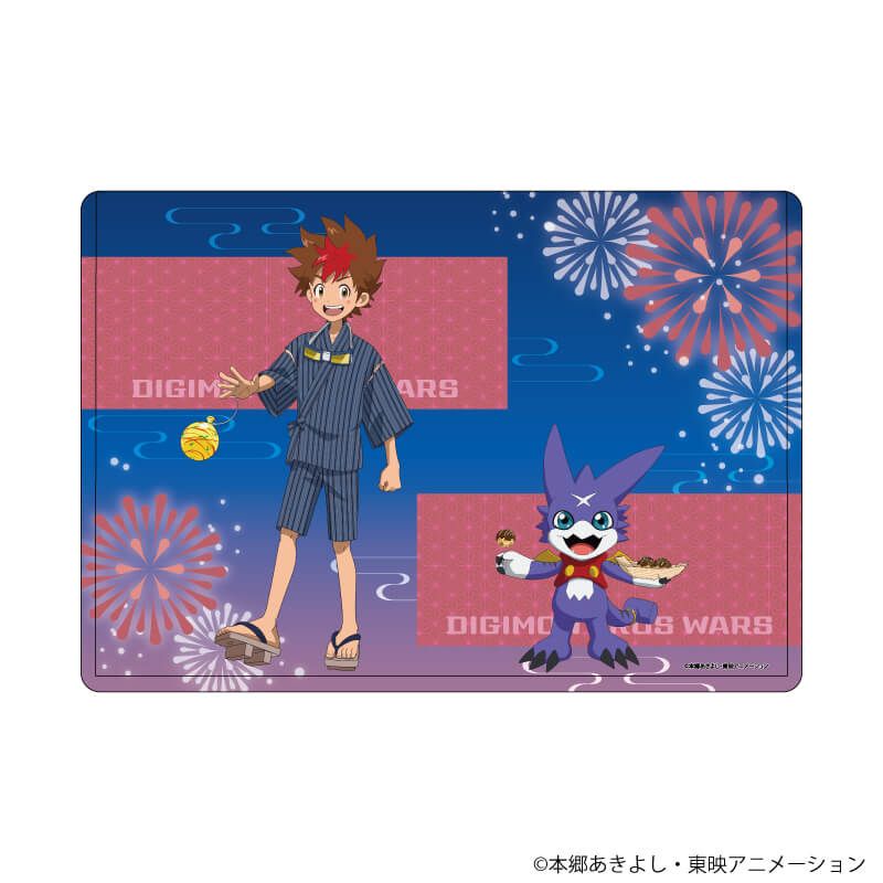 キャラクリアケース「デジモンクロスウォーズ」01/明石タギル&ガムドラモン(描き下ろしイラスト)