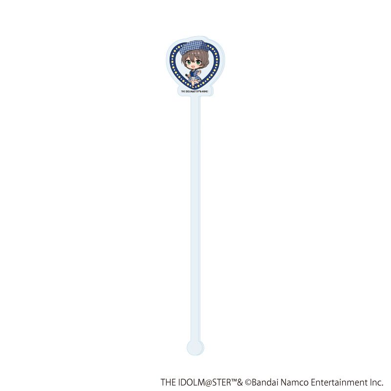 マドラー風スティック「アイドルマスター ミリオンライブ！」04/桜守 歌織 カラオケver.(ミニキャライラスト)