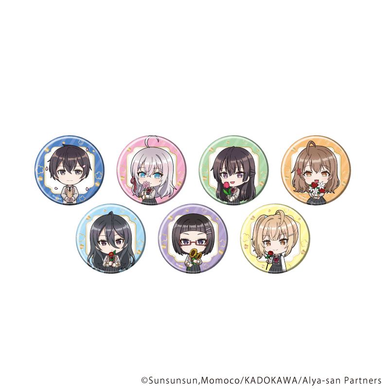 缶バッジ「時々ボソッとロシア語でデレる隣のアーリャさん」05/花ver. ブラインド(7種)(ミニキャライラスト)