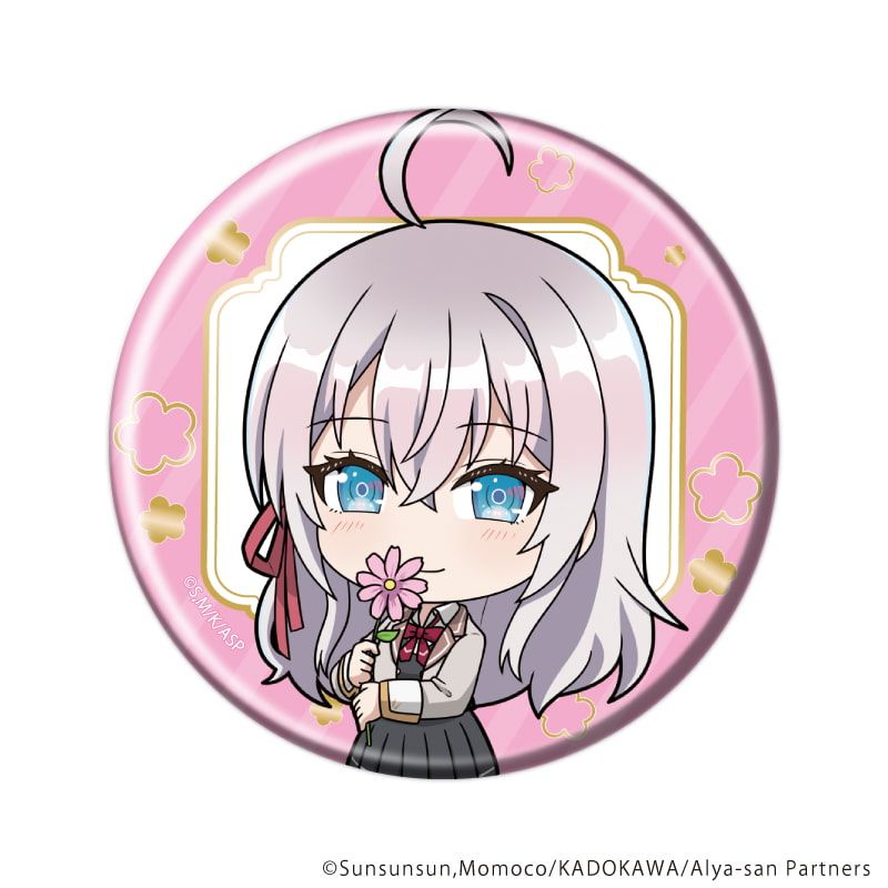 缶バッジ「時々ボソッとロシア語でデレる隣のアーリャさん」05/花ver. ブラインド(7種)(ミニキャライラスト)