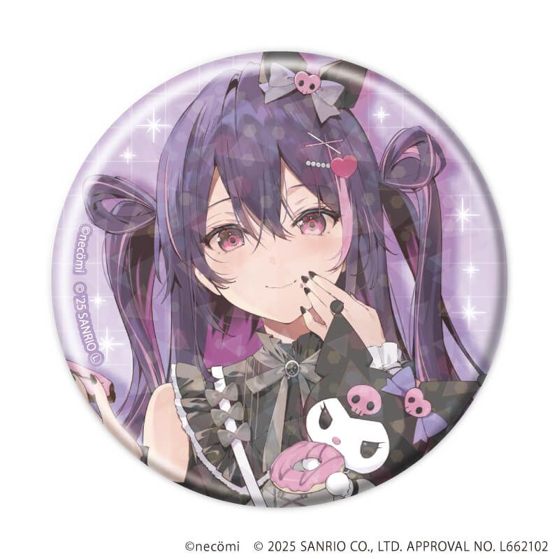 ホログラム缶バッジ(57mm)「necomi×サンリオキャラクターズ」01/ブラインド(12種)(コラボイラスト)