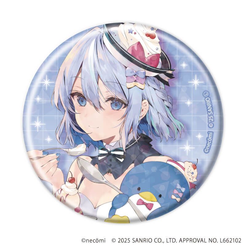 ホログラム缶バッジ(57mm)「necomi×サンリオキャラクターズ」01/ブラインド(12種)(コラボイラスト)