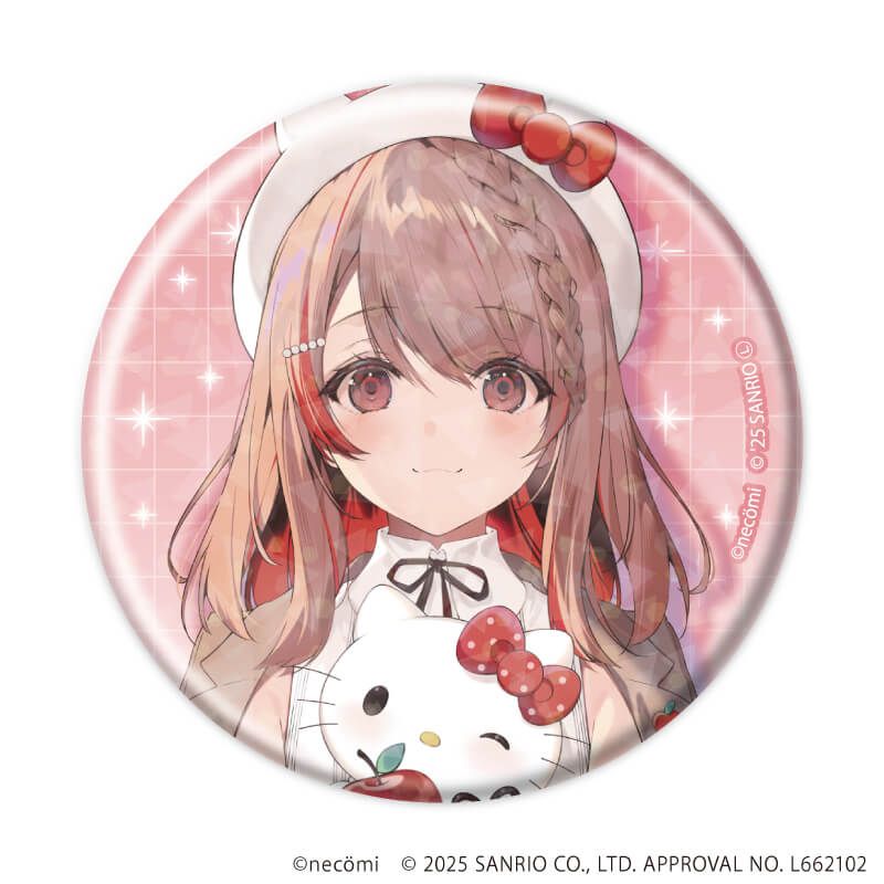 ホログラム缶バッジ(57mm)「necomi×サンリオキャラクターズ」01/ブラインド(12種)(コラボイラスト)