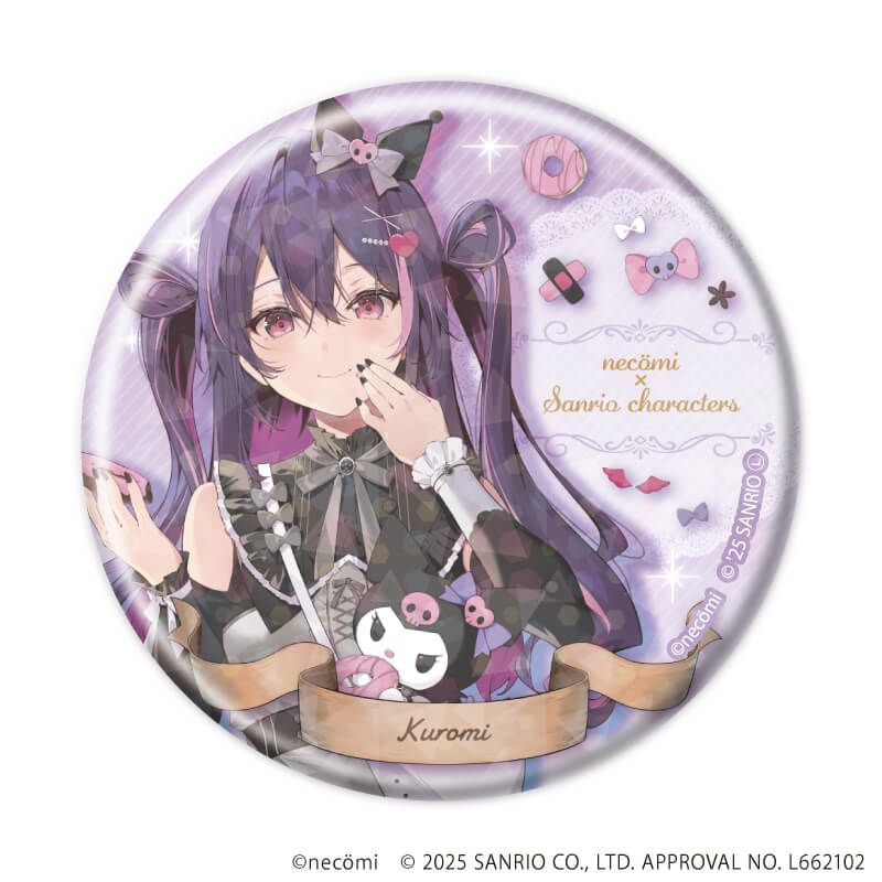 ホログラム缶バッジ(57mm)「necomi×サンリオキャラクターズ」01/ブラインド(12種)(コラボイラスト)