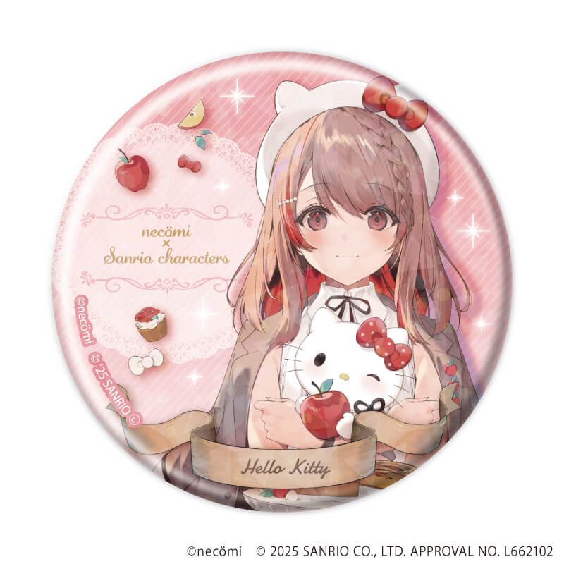 ホログラム缶バッジ(57mm)「necomi×サンリオキャラクターズ」01/ブラインド(12種)(コラボイラスト)
