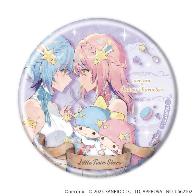 ホログラム缶バッジ(57mm)「necomi×サンリオキャラクターズ」01/ブラインド(12種)(コラボイラスト)