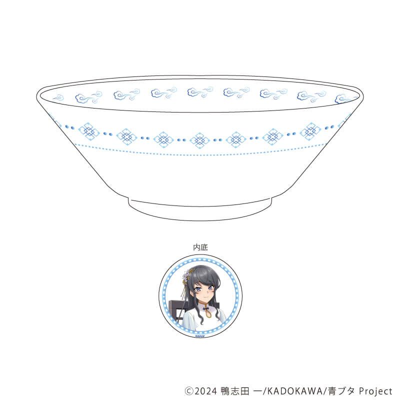 ラーメンどんぶり「青春ブタ野郎はサンタクロースの夢を見ない」01/桜島麻衣(描き下ろしイラスト)