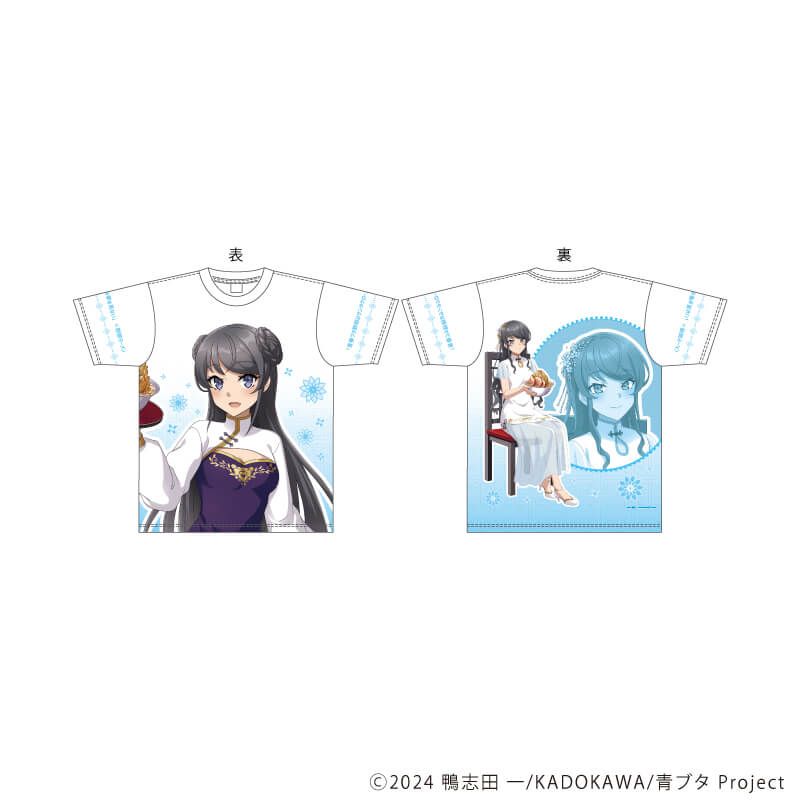 フルグラフィックTシャツ「青春ブタ野郎はサンタクロースの夢を見ない」01/桜島麻衣(描き下ろしイラスト)Lサイズ