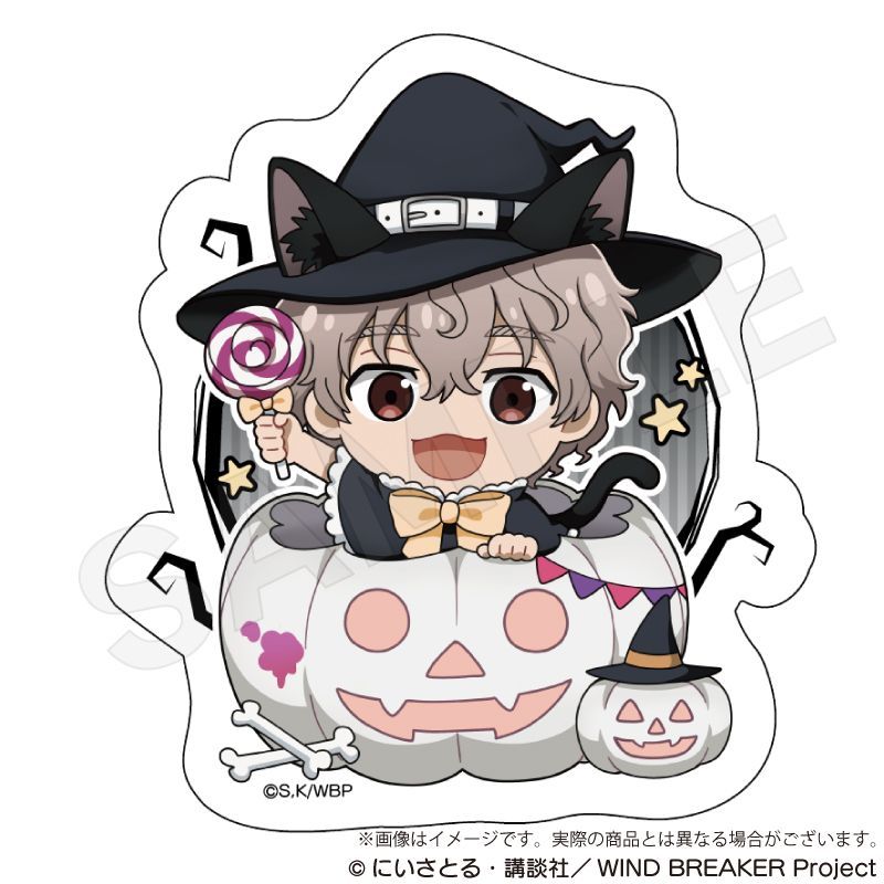 WIND BREAKER ダイカットステッカー ブラックハロウィンVer. 兎耳山丁子