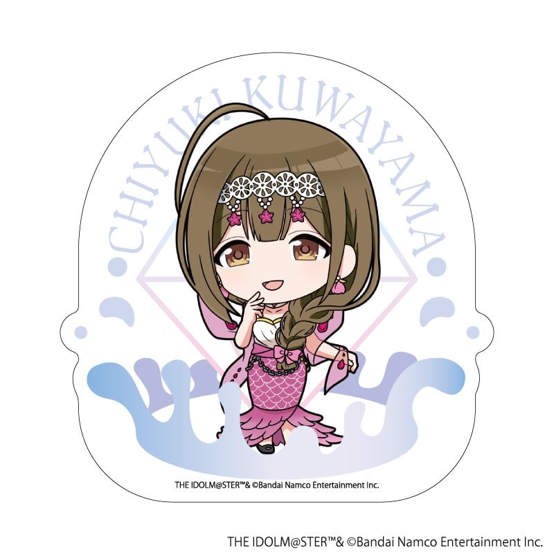 ダイカットステッカー「アイドルマスター シャイニーカラーズ」14/桑山千雪 宝石人魚ver.(ミニキャライラスト)
