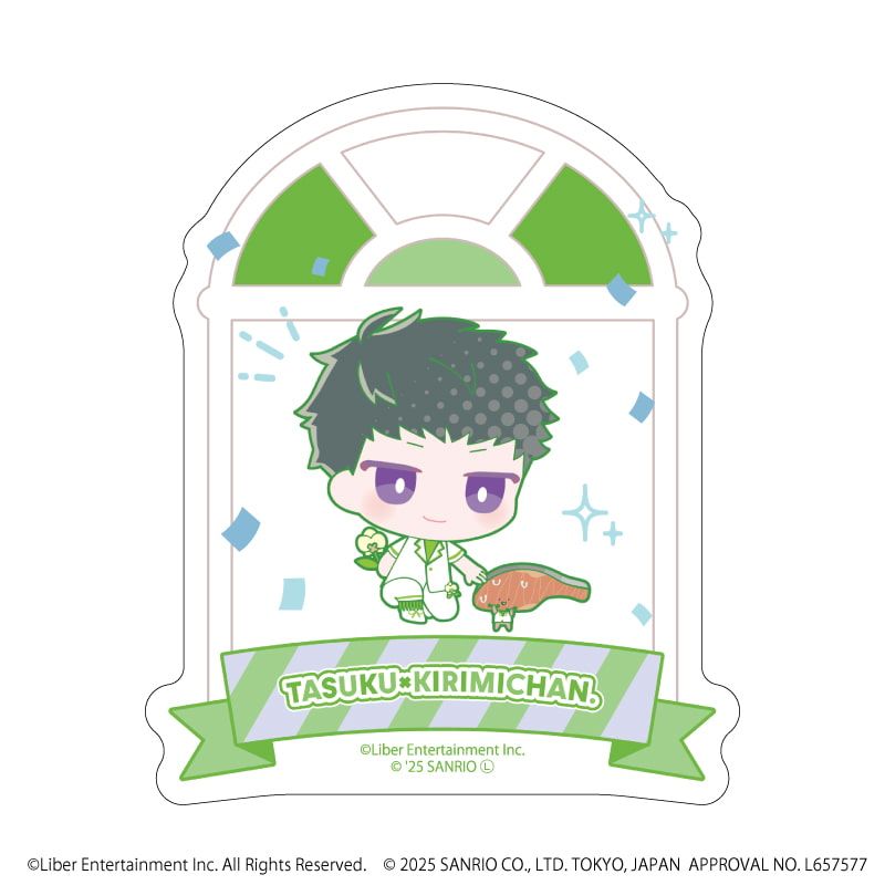 ダイカットスマホステッカー「A3!×Sanrio characters」48/高遠 丞×KIRIMIちゃん.(ミニキャライラスト)