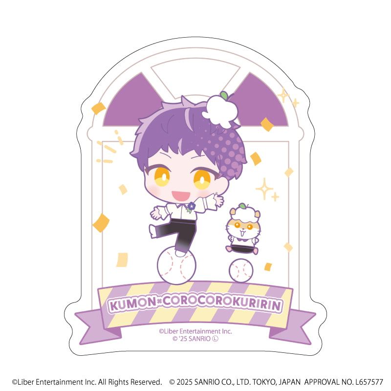 ダイカットスマホステッカー「A3!×Sanrio characters」40/兵頭 九門×コロコロクリリン(ミニキャライラスト)