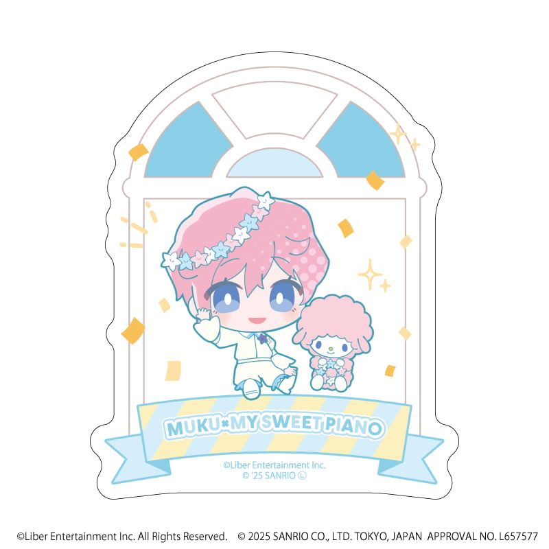 ダイカットスマホステッカー「A3!×Sanrio characters」37/向坂 椋×マイスウィートピアノ(ミニキャライラスト)