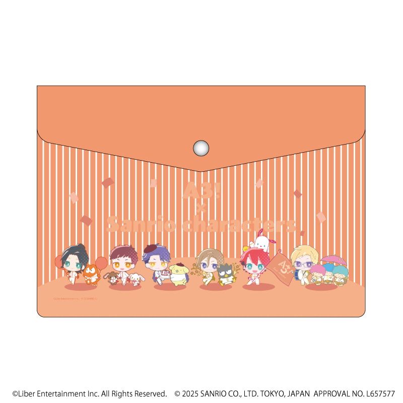 エンベロープケース「A3!×Sanrio characters」03/秋組(ミニキャライラスト)