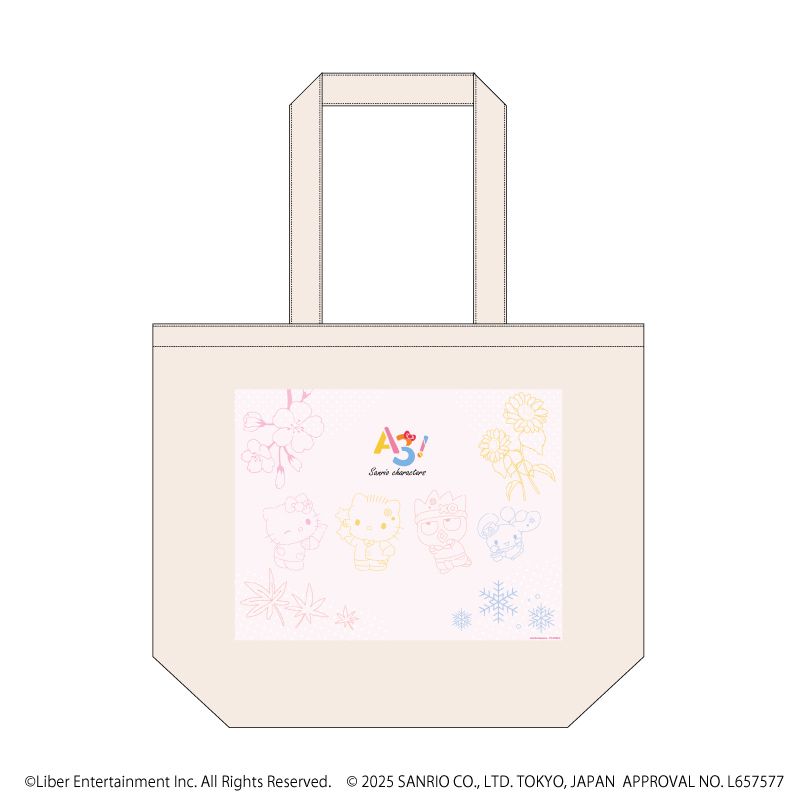 キャンバスデイリートート「A3!×Sanrio characters」01/(ミニキャライラスト)